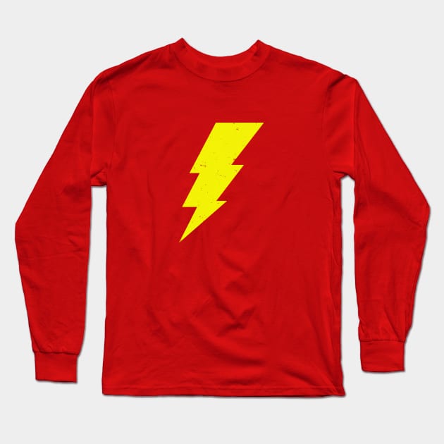 Simple Distressed Lightning Bolt Long Sleeve T-Shirt by terrybain